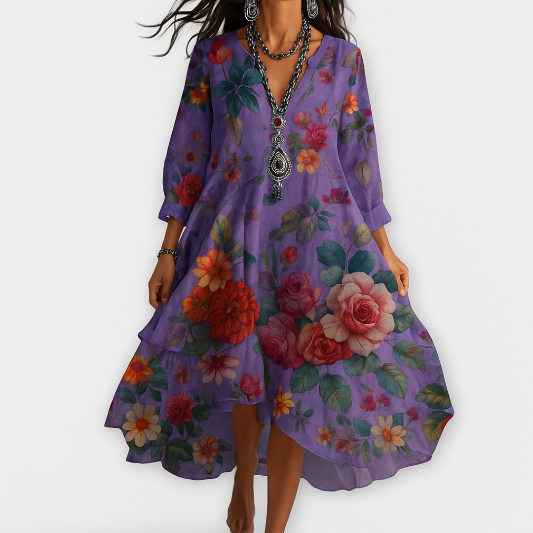 Soraya™ – Breezy Boho Dress With a Body-Flattering Flow Lavender Muse