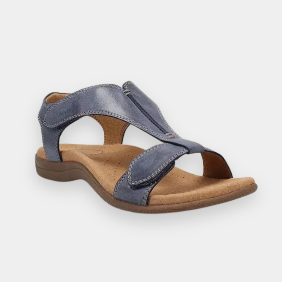 Open Toe T-Strap Cut Out Flat Sandals
