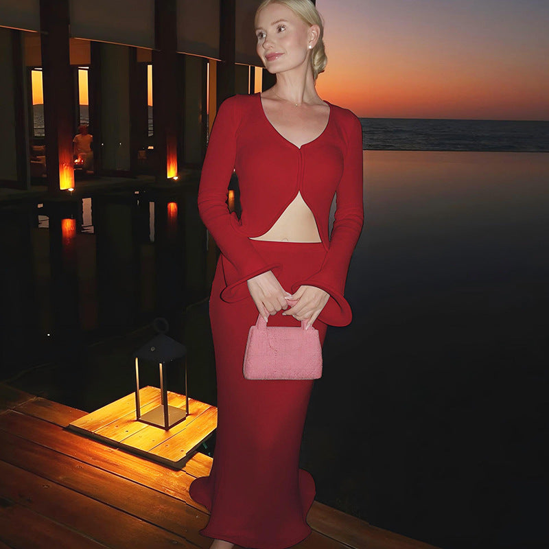 Nesra Co-Ord Set - Red