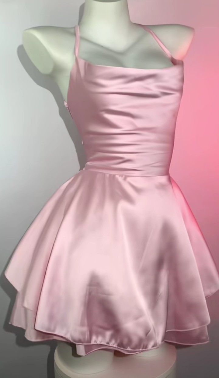 Cute Pink Party Dress Short Prom Dress Birthday Dress