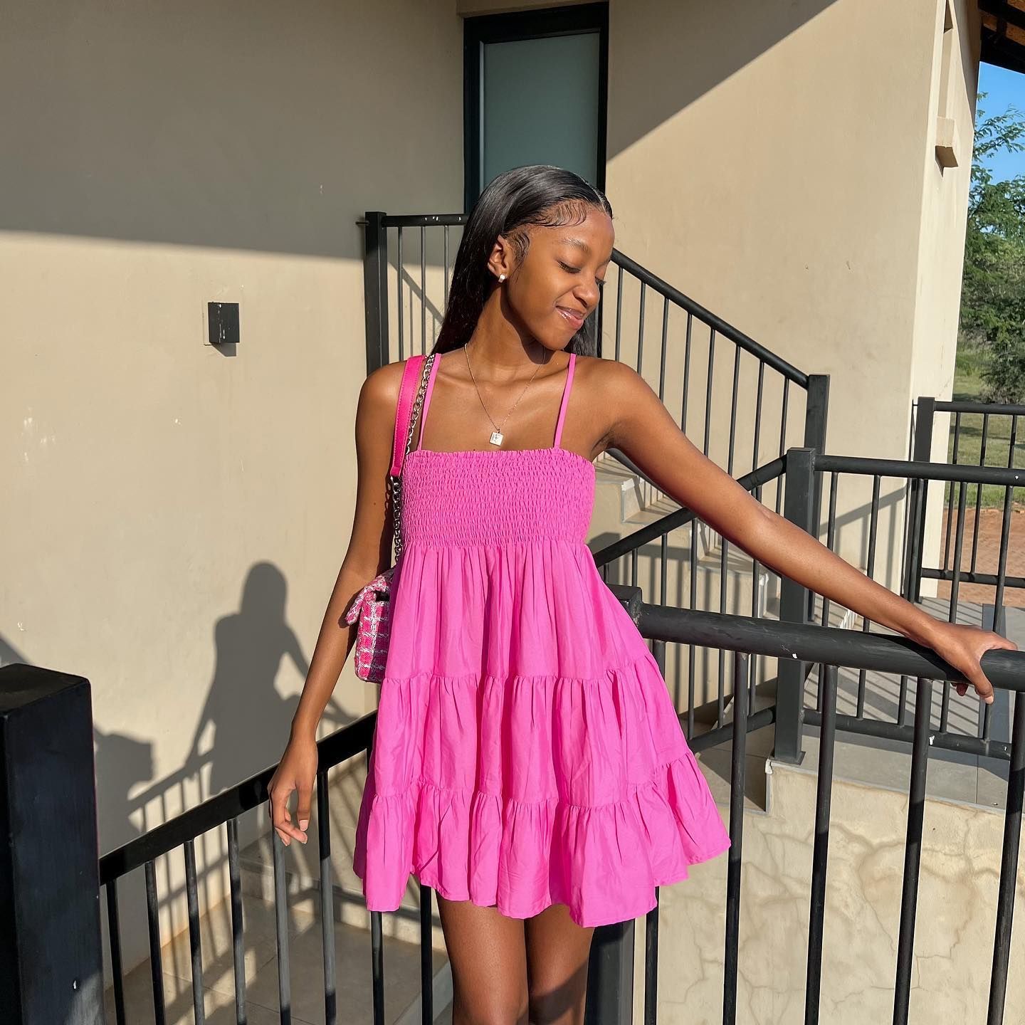 Casual Pink Short Homecoming Dress,Pink Party Dress