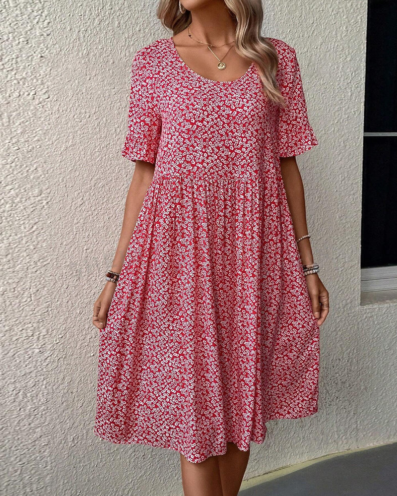 Elena Statement Bloom Midi Dress Everyday Luxe Edit