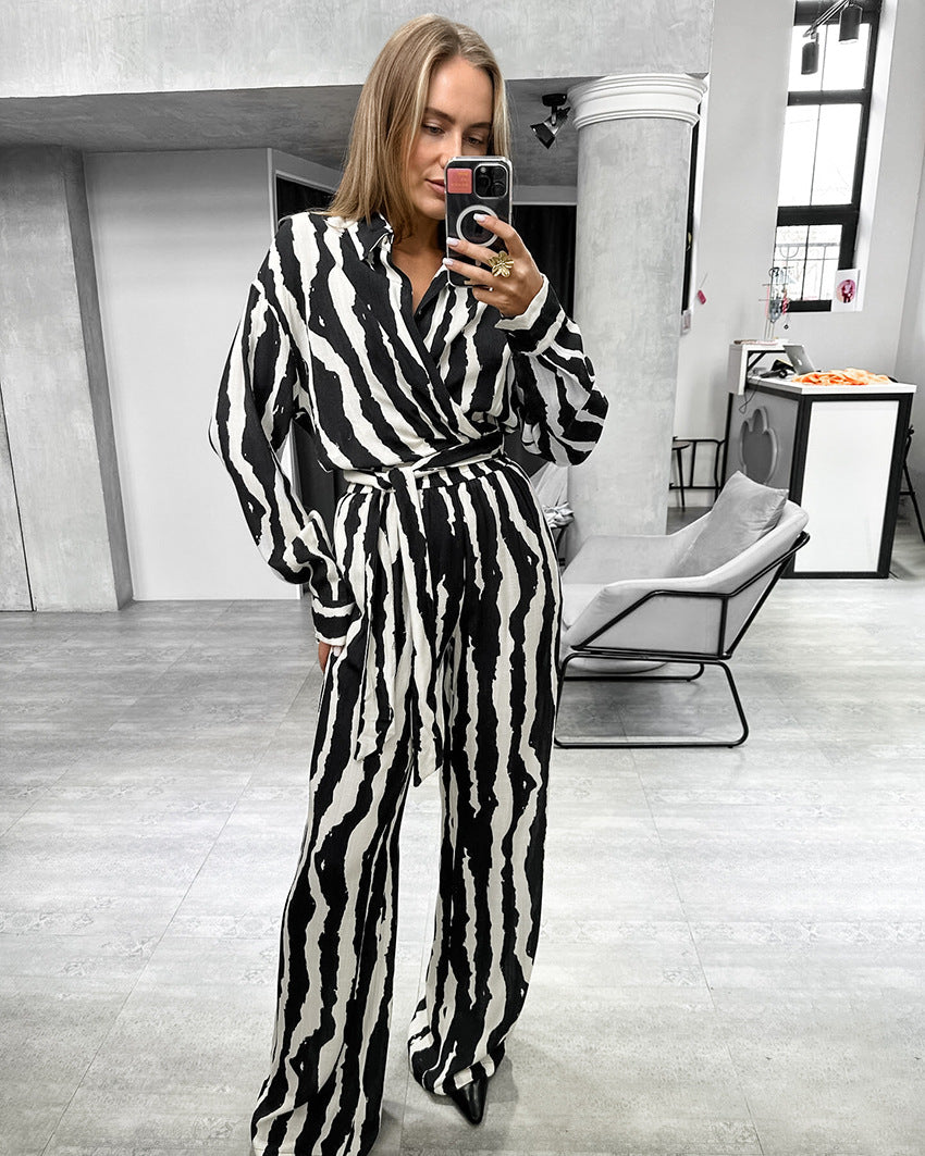 Bold Stripe Coord - Black