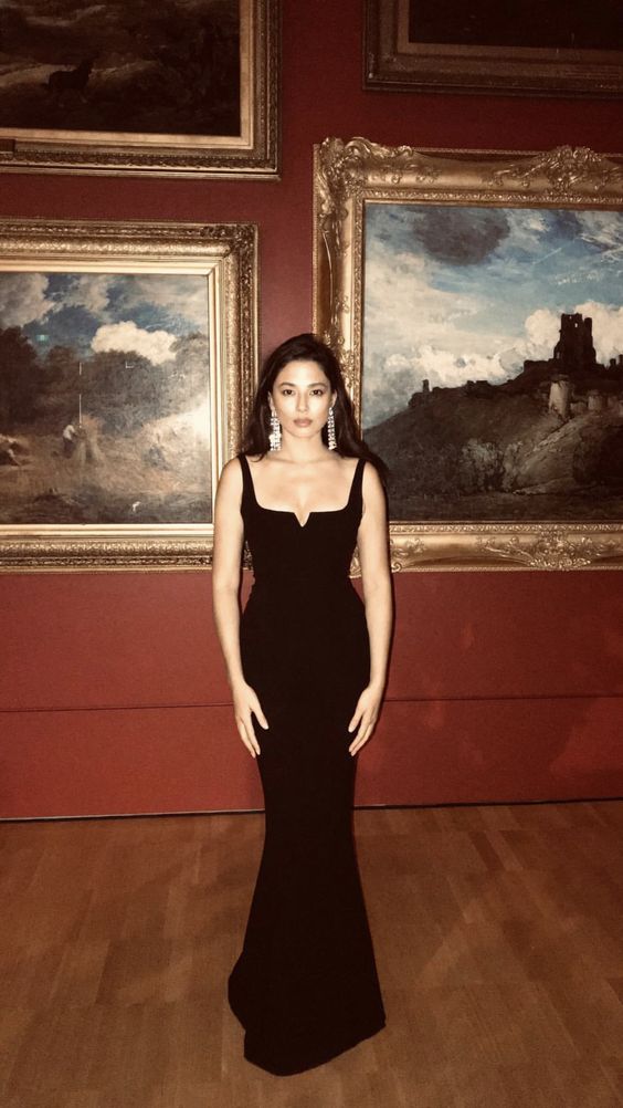 Black Mermaid Long Prom Dress Evening Gown