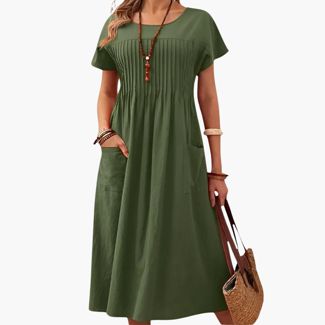 Hailey | Relaxed Fit Day Dress Green