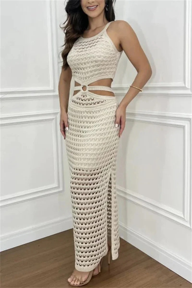 Brianna Timeless Knitted Summer Dress Evening Wear Edit