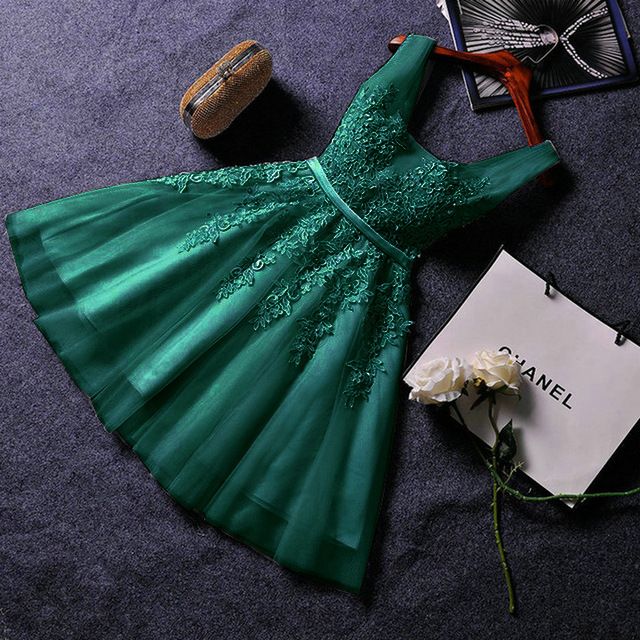 Dark Green Homecoming Dress Party Dress