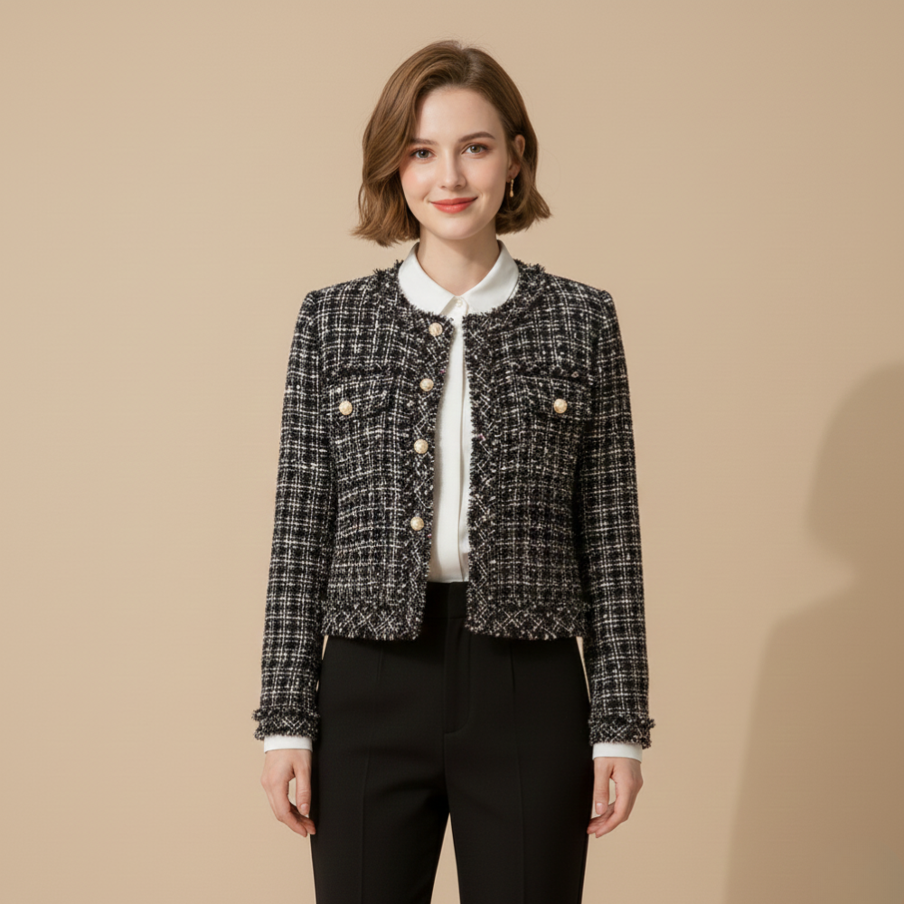 Women's Cropped Textured Jacket