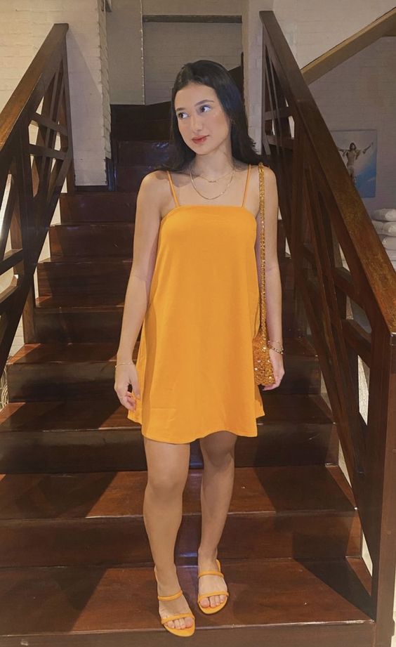 Casual Orange Homecoming Dress,Fashion Party Dress