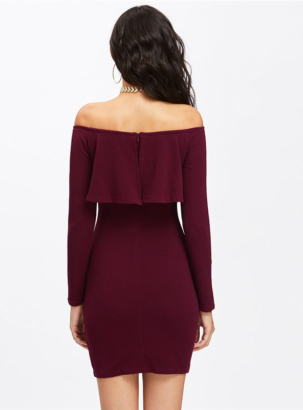 Womens Long Sleeve Mini Dress For And