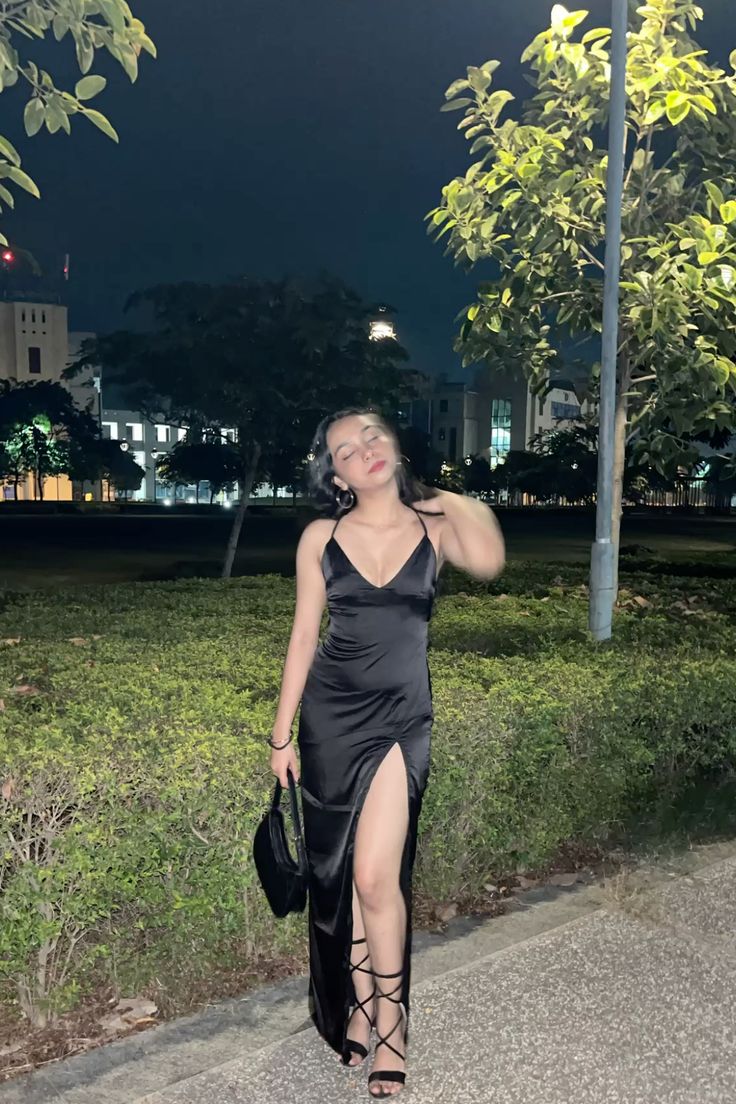 Black Simple Prom Party Dress Long Evening Dress