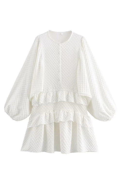 It's Another Day Crochet Lace Long Sleeve Mini Dress - View 6