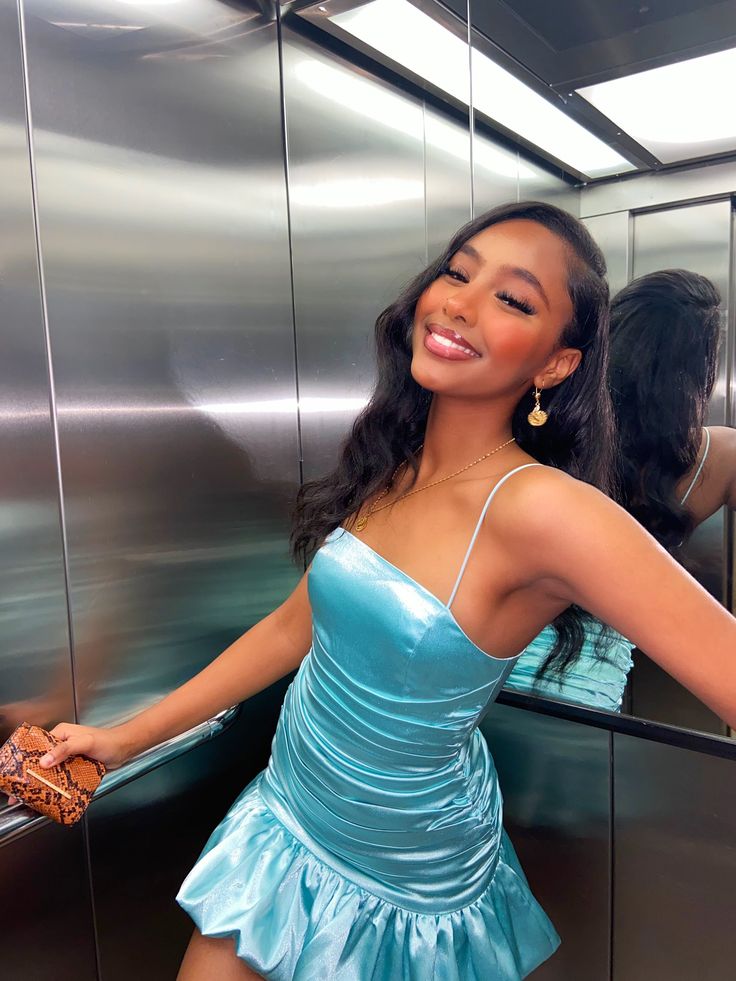 Blue Sheath Short Evening Dress Cocktail Dresses Short Party Dress