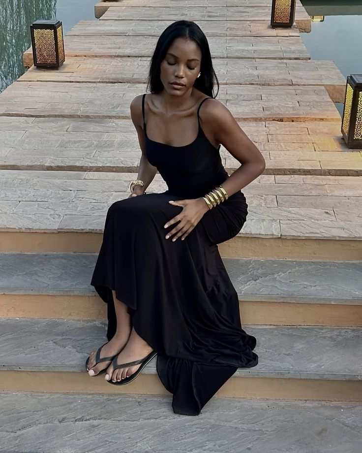 Black Long Party Dress Prom Dress New Arrive Simple Evening Dress