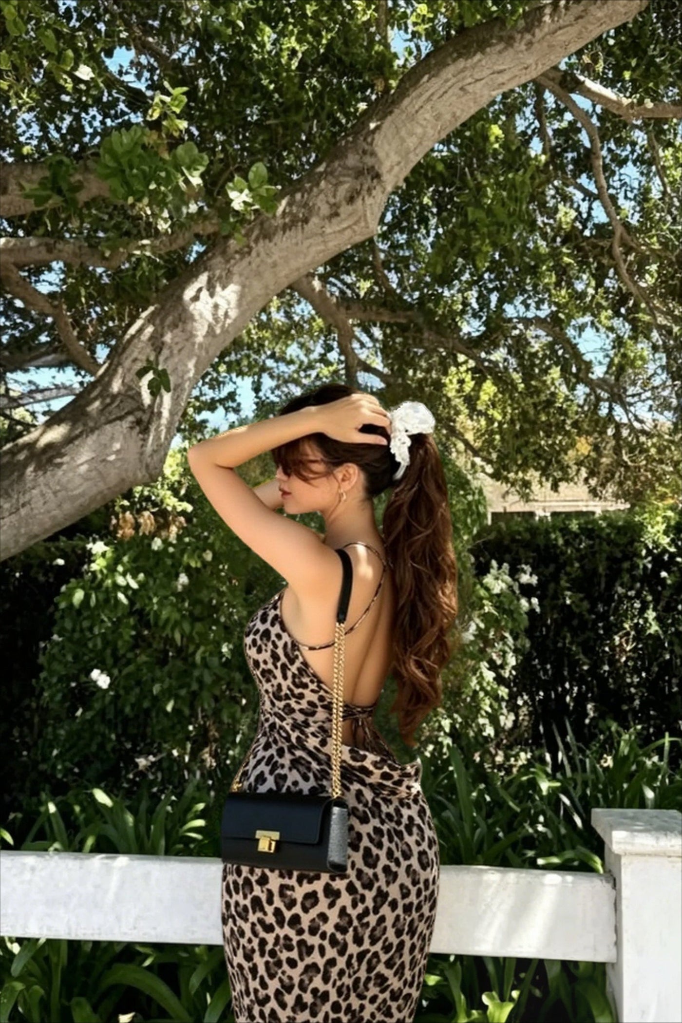 Fashion Animal Print Satin Silk Dress