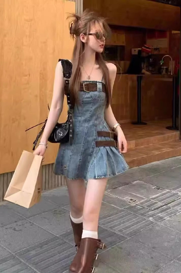 High Waist Sexy Denim Dress
