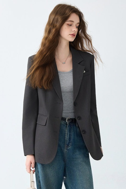 Unstructured Relaxed Office Chic Blazer