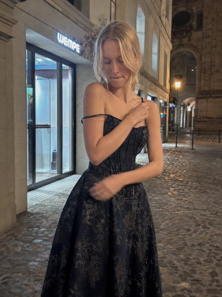 Spaghetti Strap Chiffon Floral Formal Dress