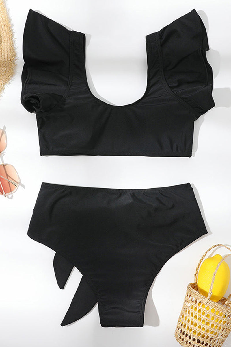 We’re Hawaii Bound Soon Ruffle Bikini Swimsuit