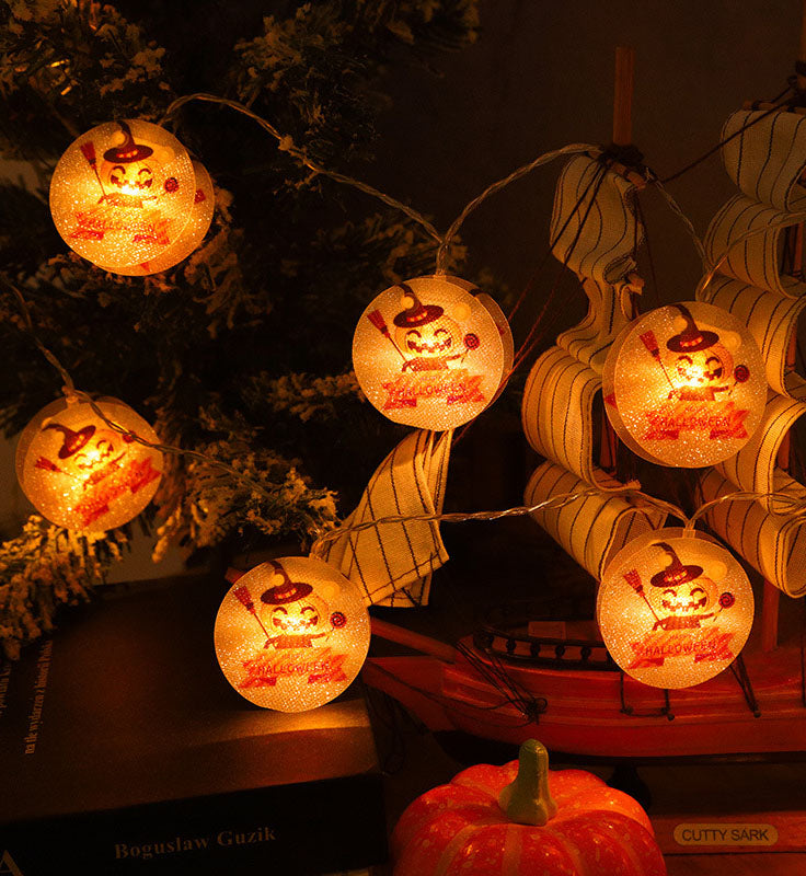 Halloween Skull Light String Decoration Light 10 LED Lights For Halloween Party, Yard, Haunted House Decorations