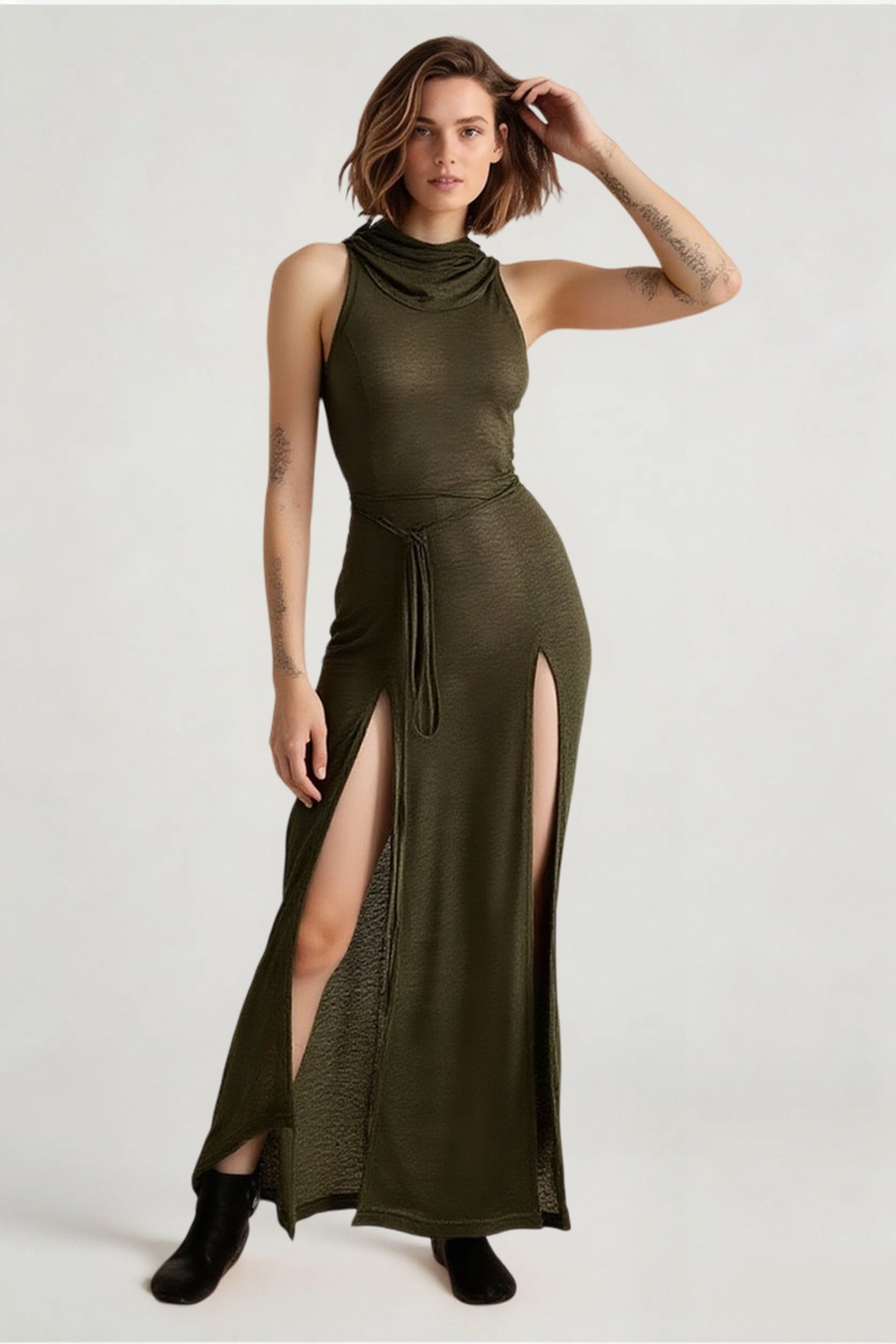 Hooded Midi Dress