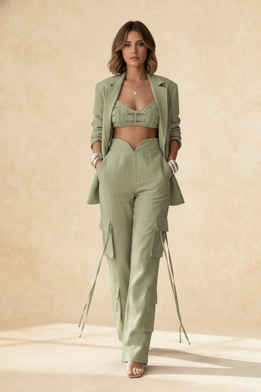 Street Cargo Pants Suit