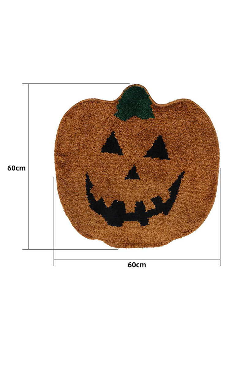 Halloween Pumpkin-Shaped Absorbent Bath Mat