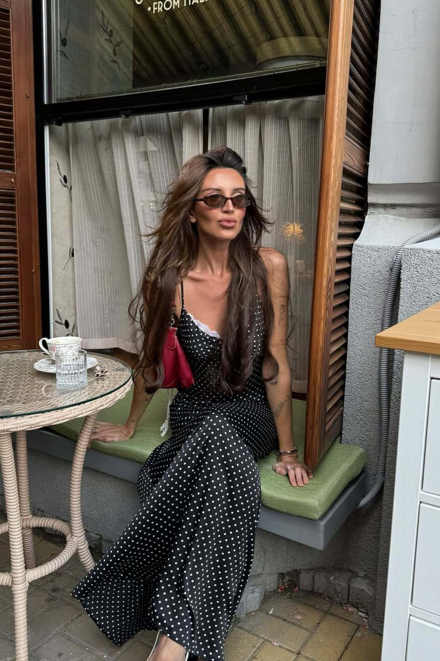 Polka Dot Cami Lengthy Maxi Dress