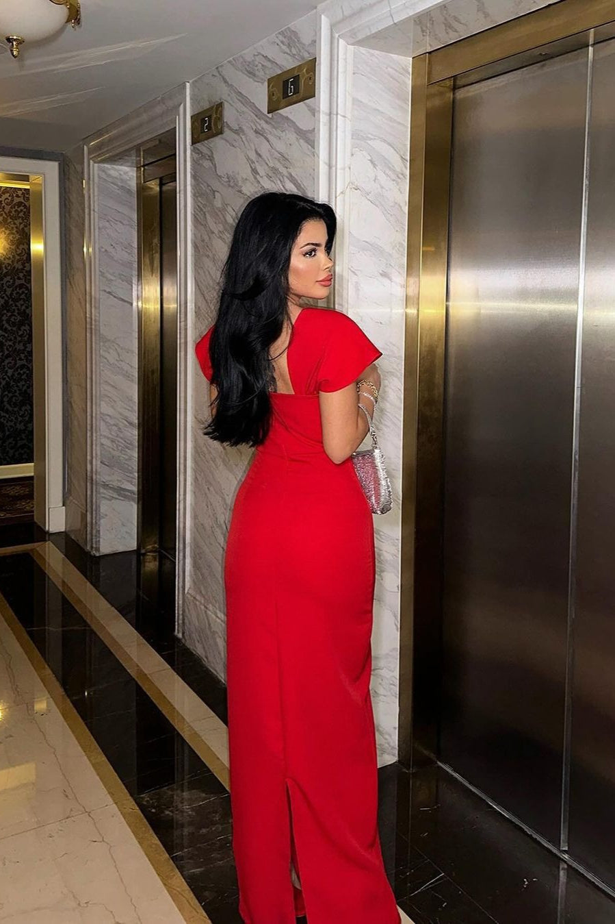 Rhinestone Bandage Formal Dress