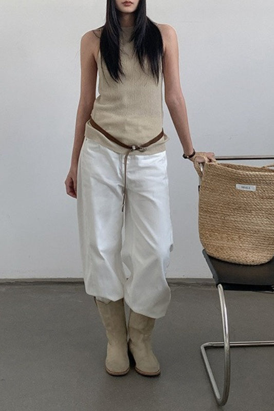 High-Waist Straight-Leg Denim Jeans