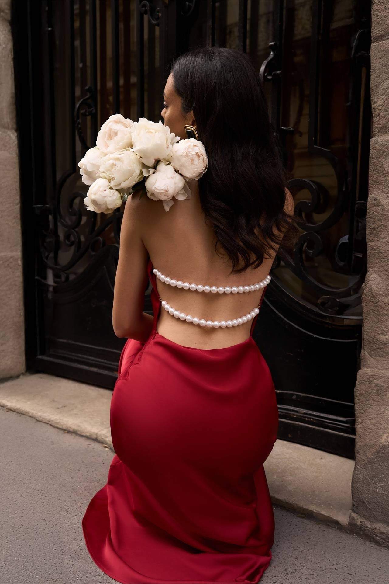 Draped Cowl Party Dress