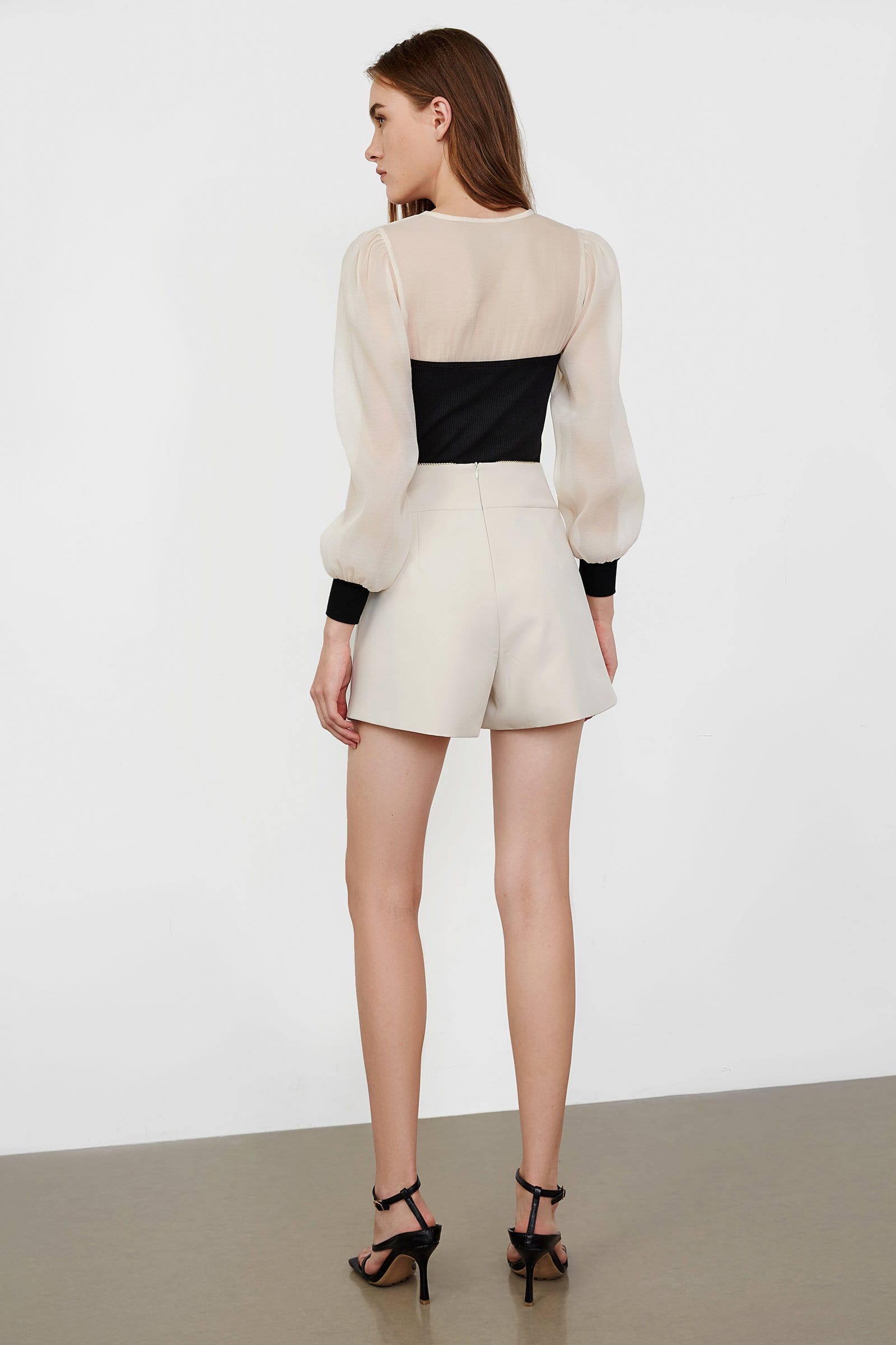 Nechama Beige Nautical Short Pants