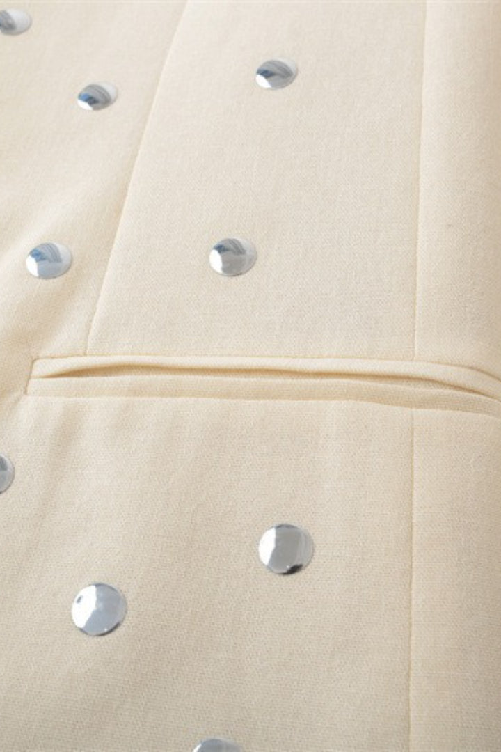 Simple Studded Design Blazer