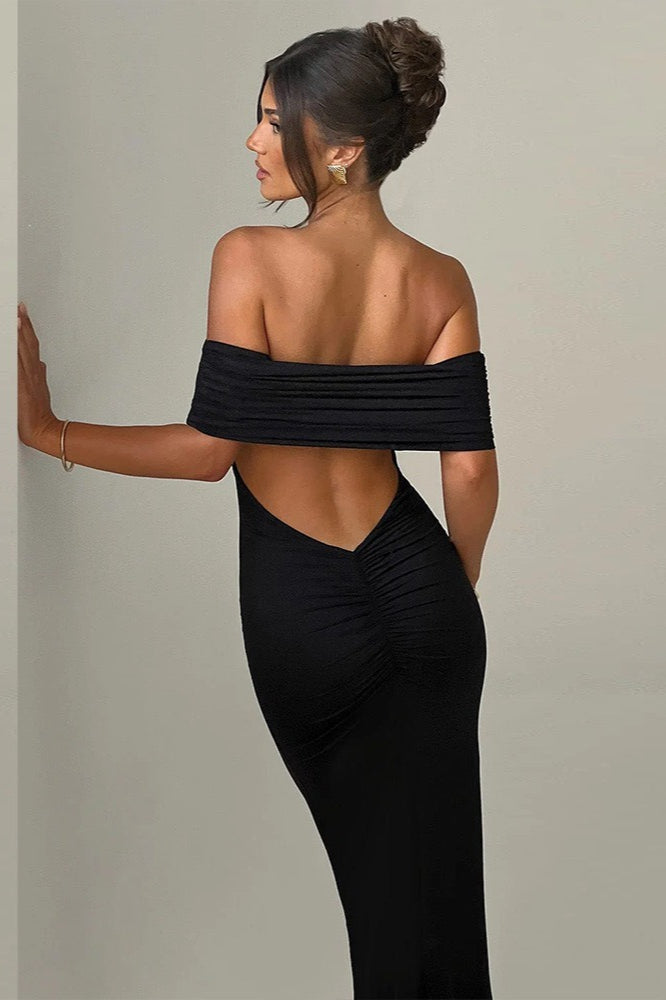 Off-the-Shoulder Ruched Dress