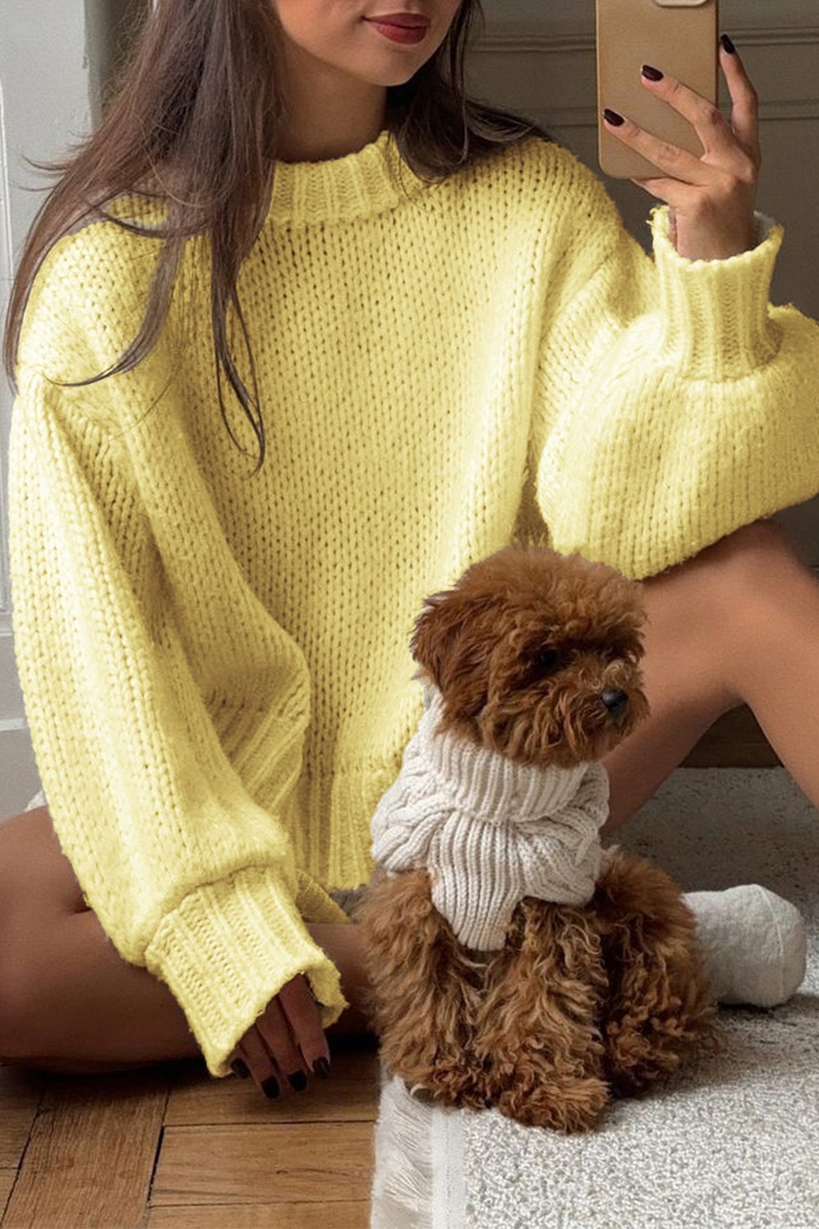 Minimalist Loose Crewneck Knit Sweater