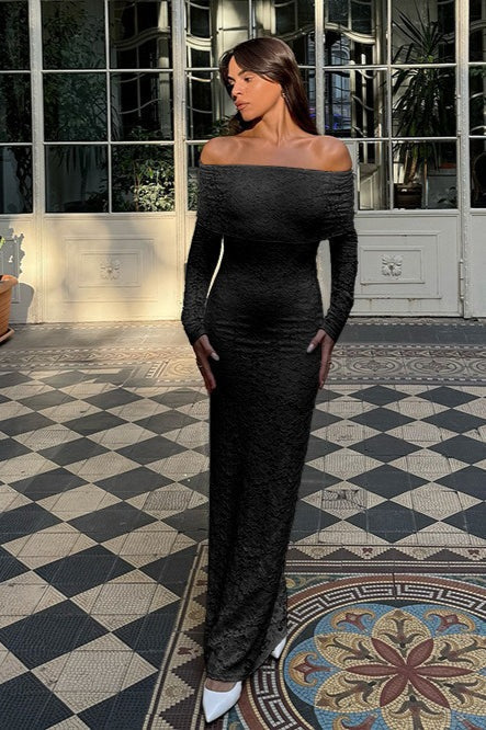 Sexy Off Shoulder Lace Dress - View 8