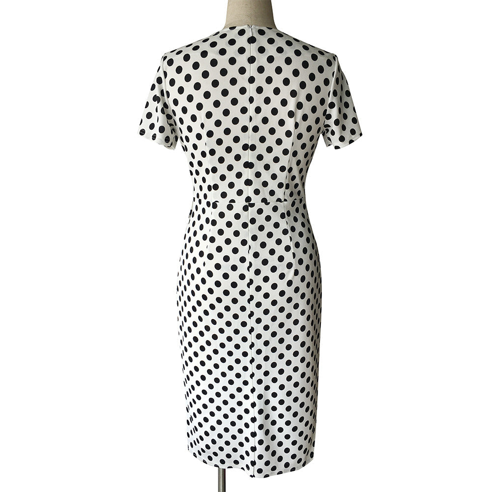 Call Me Maybe Satin Polka Dot Midi Dress 4