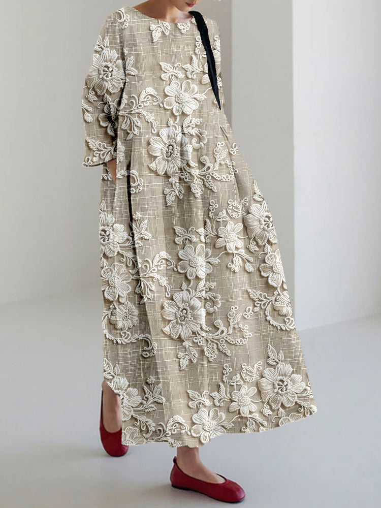 Frances Timeless Women's Floral Maxi Dress for Ceremony Premium Edit
