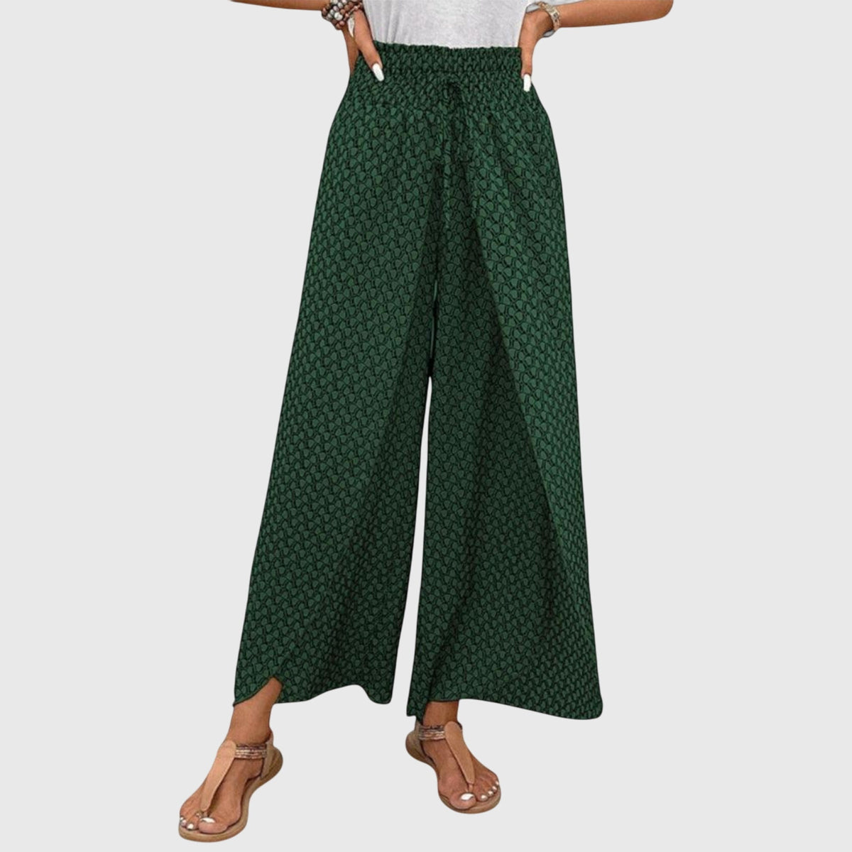 Floral Print High Waist Wide Leg Palazzo Pants