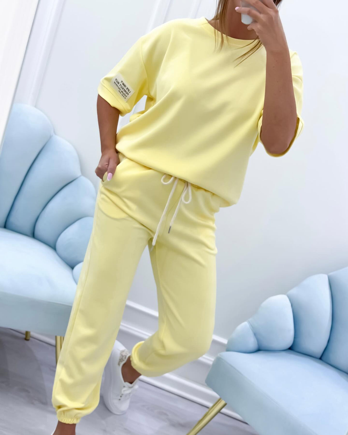 Short Sleeve Top and Jogger Pants Two Piece Set