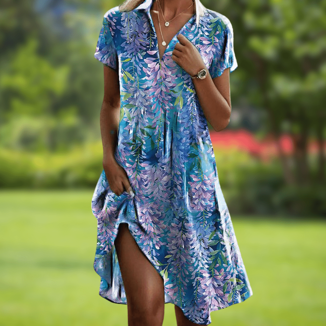 Firi | Chic Elegant Dress Light Blue