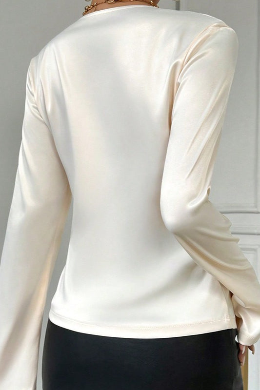 Long Sleeve Bow Blouse