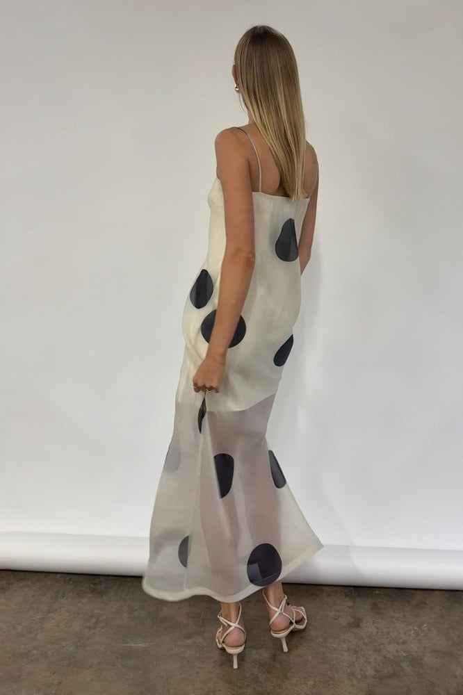 Polka Edition Dot Bodycon Cami Maxi Dress