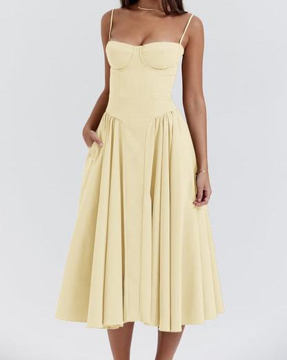 Carolyn Sleeveless Corset Midi Dress