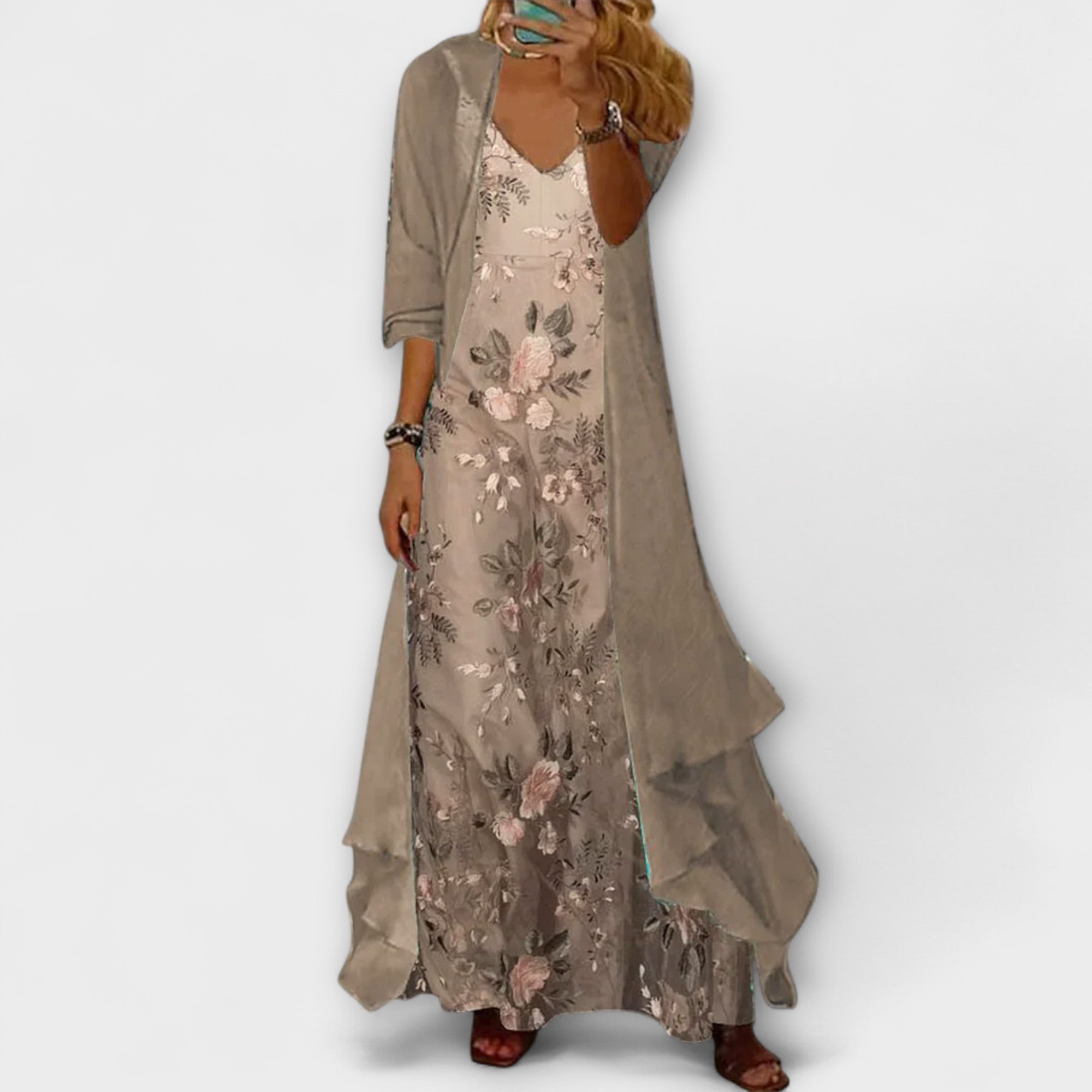 Floral Slip Maxi Two Piece Set