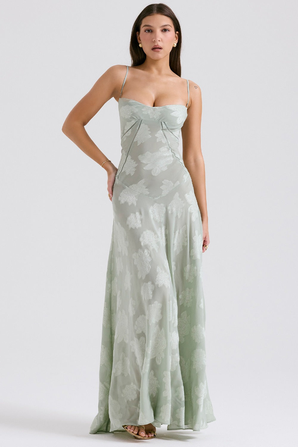 Lace Tie-Strap Romantic Maxi Dress - View 24