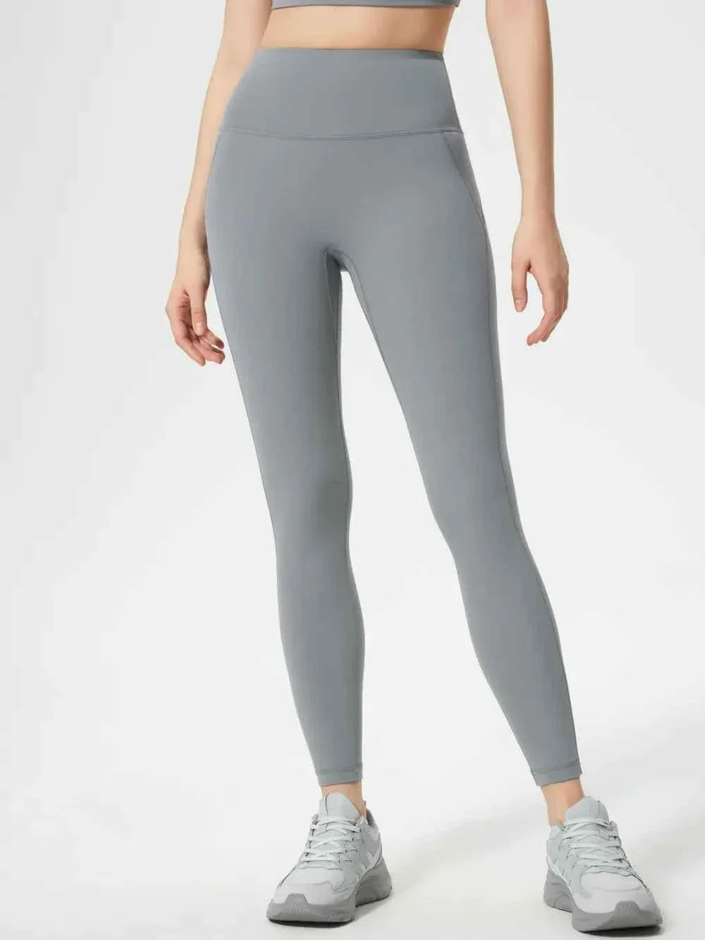 High Waist Wide Waistband Ankle Length Active Leggings 8