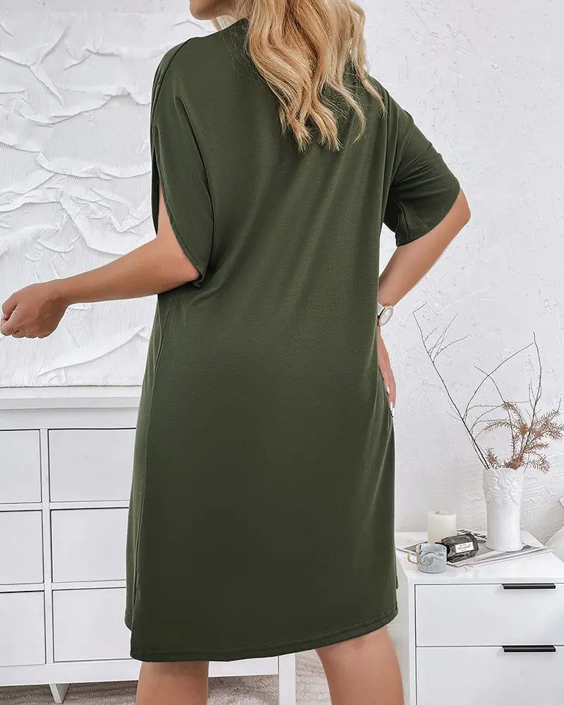 Rosario Womens V Neck Tailored Dress for Boutique Fashion Look