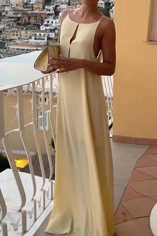 Hollow Out Loose Maxi Dress