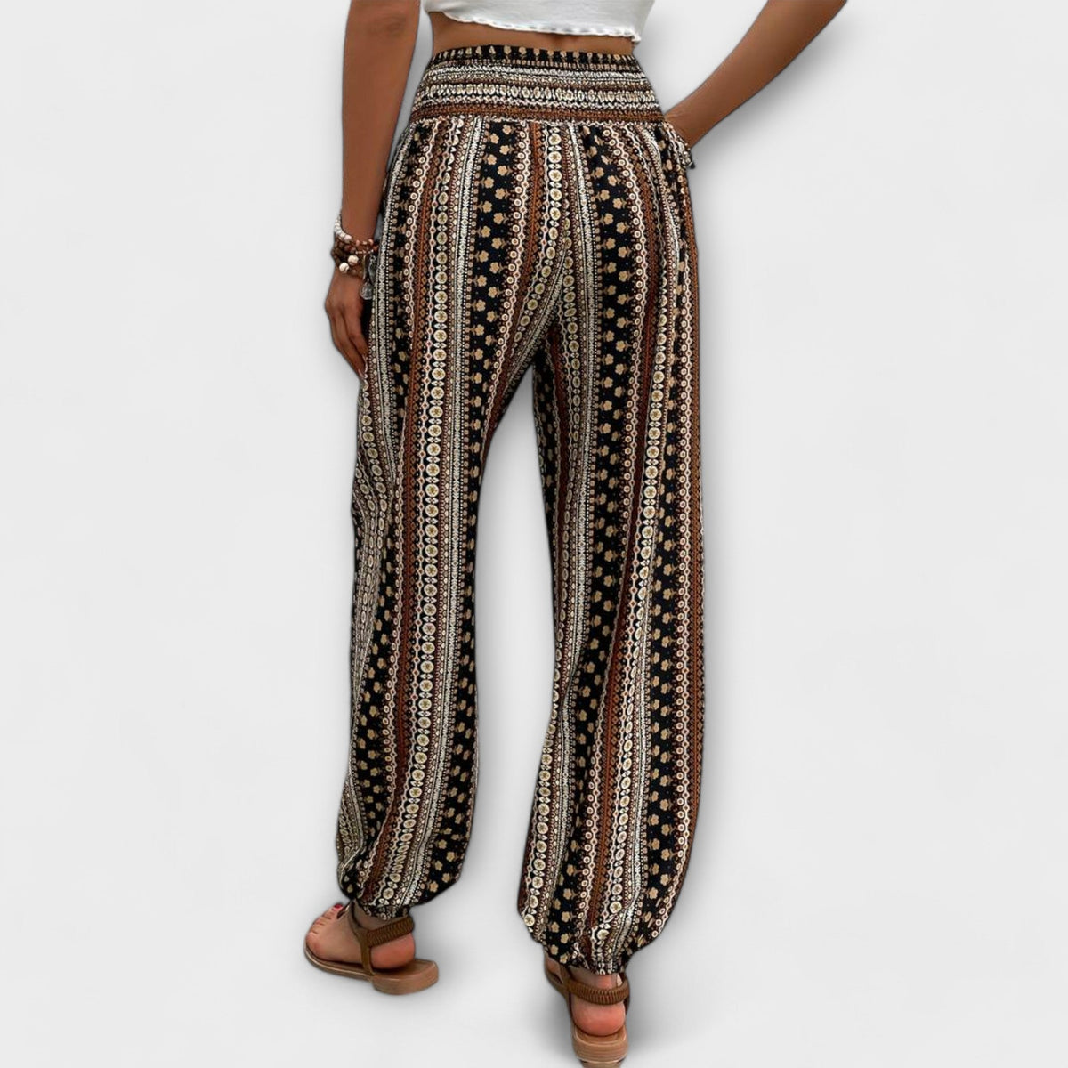 Boho Print High Waist Harem Pants